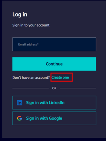 Sign In page